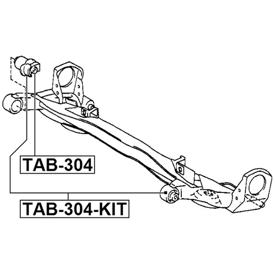 TAB-304-KIT - Upphängning, axelstomme 