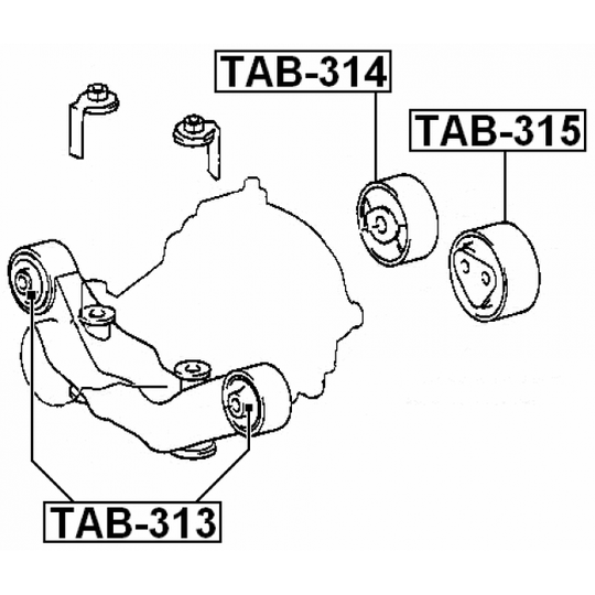 TAB-314 - Mounting, differential 