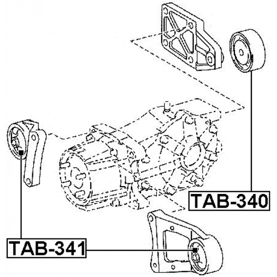 TAB-341 - Kiinnitys, tasauspyörästö 