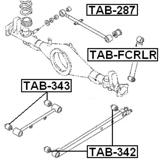 TAB-342 - Control Arm-/Trailing Arm Bush 