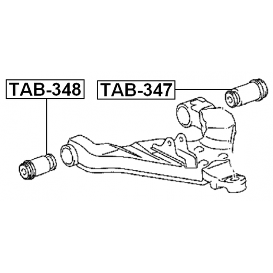 TAB-347 - Control Arm-/Trailing Arm Bush 