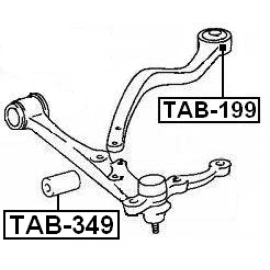 TAB-349 - Control Arm-/Trailing Arm Bush 