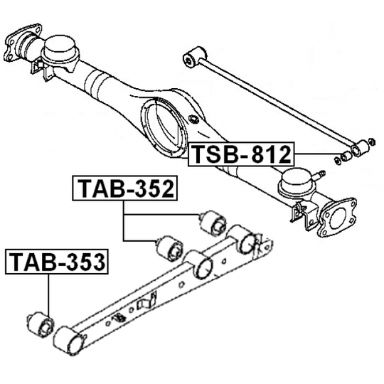 TAB-352 - Control Arm-/Trailing Arm Bush 