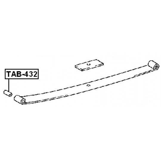 TAB-432 - Bussning, bladfjäder 