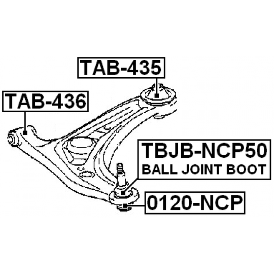 TAB-436 - Control Arm-/Trailing Arm Bush 