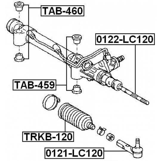 TAB-459 - Mounting, steering gear 