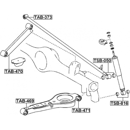 TAB-469 - Control Arm-/Trailing Arm Bush 