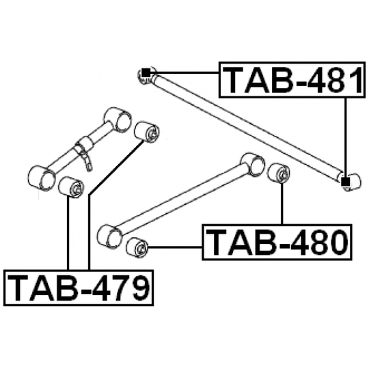 TAB-479 - Control Arm-/Trailing Arm Bush 