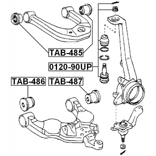 TAB-485 - Control Arm-/Trailing Arm Bush 