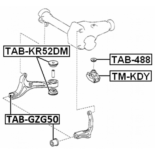 TAB-488 - Kiinnitys, tasauspyörästö 