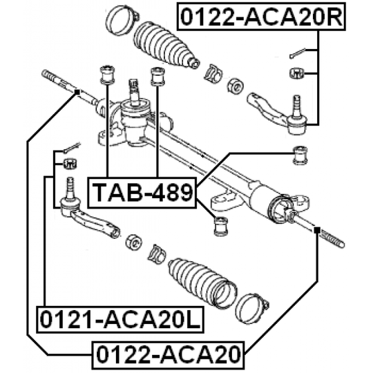 TAB-489 - Mounting, steering gear 