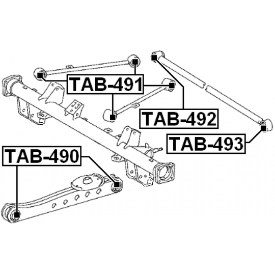 TAB-492 - Länkarmsbussning 