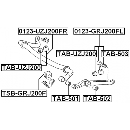 TAB-501 - Control Arm-/Trailing Arm Bush 