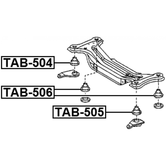 TAB-504 - Mounting, axle beam 