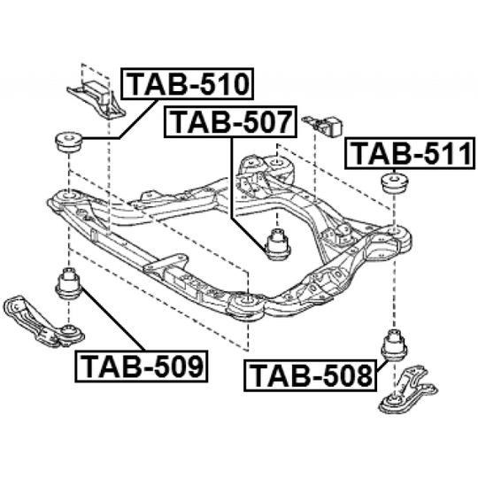 TAB-507 - Mounting, axle beam 