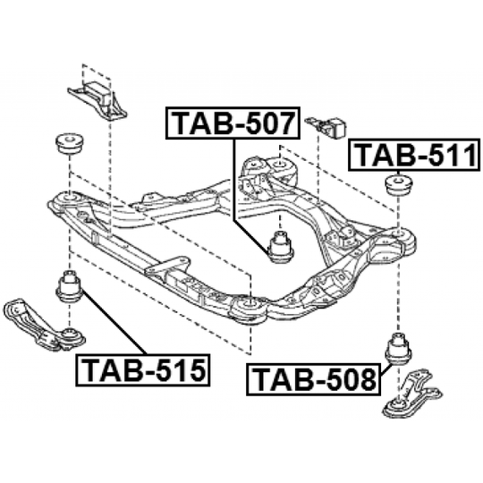 TAB-515 - Mounting, axle beam 