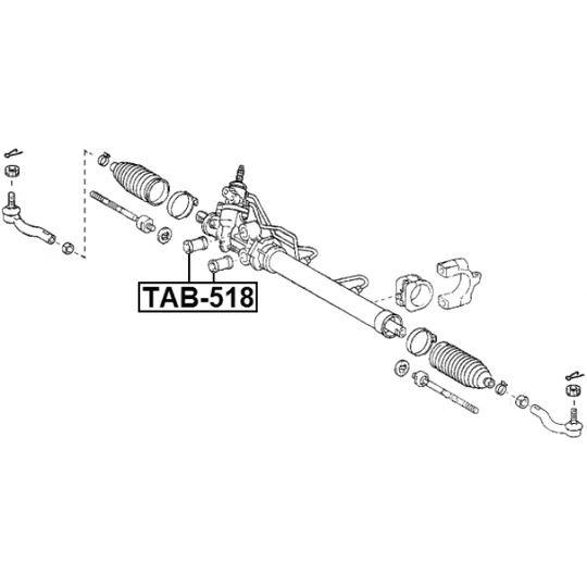 TAB-518 - Mounting, steering gear 