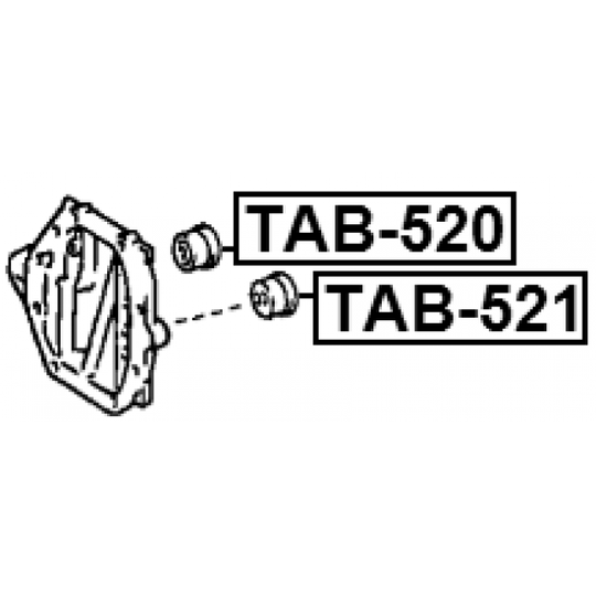 TAB-520 - Kiinnitys, tasauspyörästö 