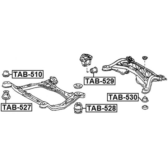 TAB-530 - Mounting, axle beam 