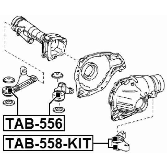 TAB-558-KIT - Kiinnitys, tasauspyörästö 