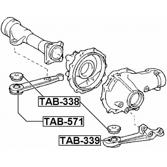 TAB-571 - Kiinnitys, tasauspyörästö 