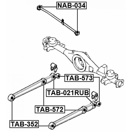 TAB-572 - Control Arm-/Trailing Arm Bush 