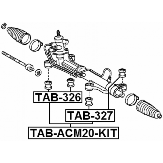 TAB-ACM20-KIT - Mounting, steering gear 