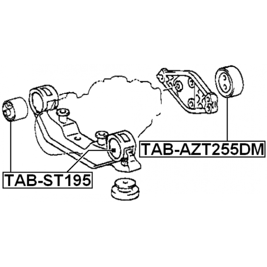 TAB-AZT255DM - Kinnitus, diferentsiaal 