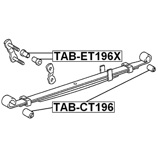 TAB-CT196 - Bush, leaf spring 