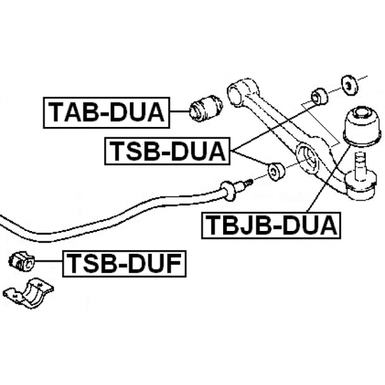TAB-DUA - Control Arm-/Trailing Arm Bush 