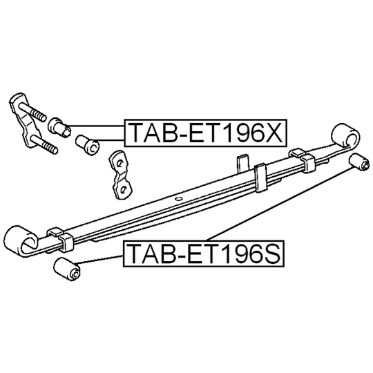 TAB-ET196S - Bush, leaf spring 