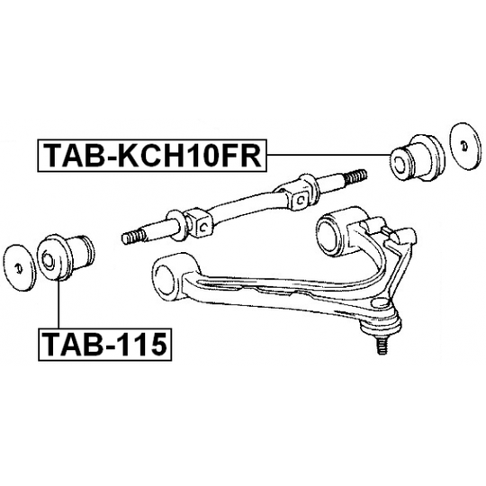 TAB-KCH10FR - Control Arm-/Trailing Arm Bush 
