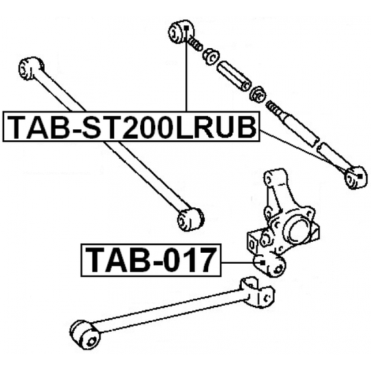 TAB-ST200LRUB - Control Arm-/Trailing Arm Bush 