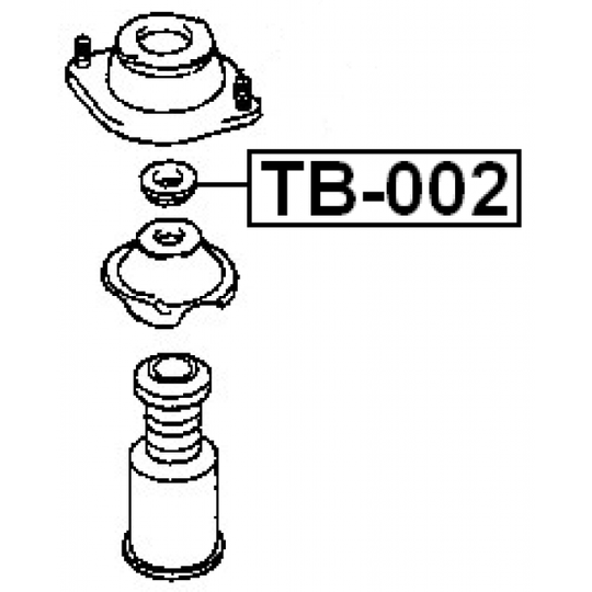 TB-002 - Anti-Friction Bearing, suspension strut support mounting 