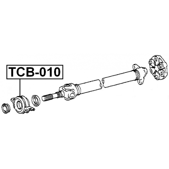 TCB-010 - Bearing, propshaft centre bearing 