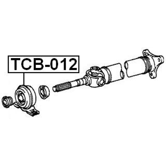 TCB-012 - Bearing, propshaft centre bearing 