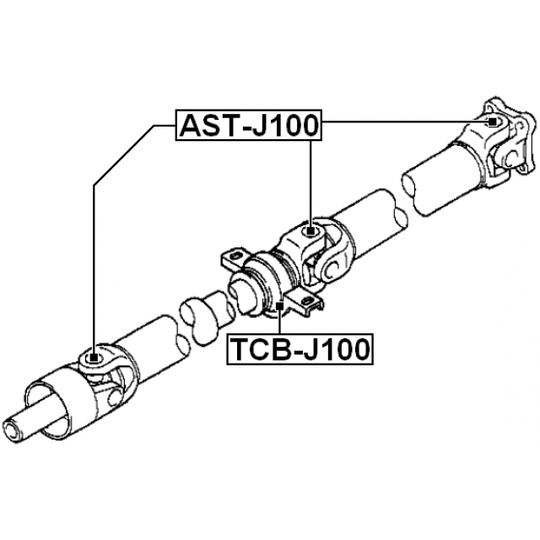 TCB-J100 - laager, kardaani tugilaager 