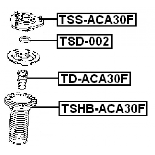 TD-ACA30F - Rubber Buffer, suspension 