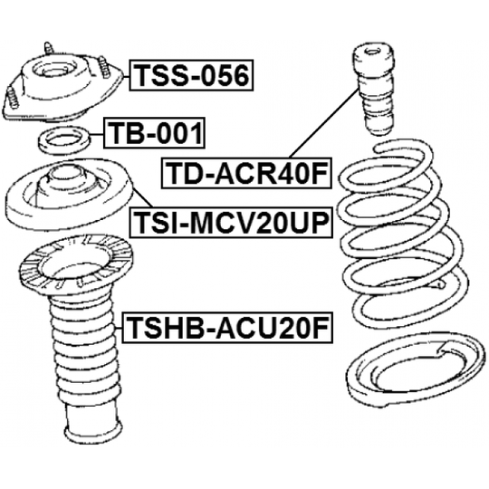 TD-ACR40F - Gummibuffert, fjädring 