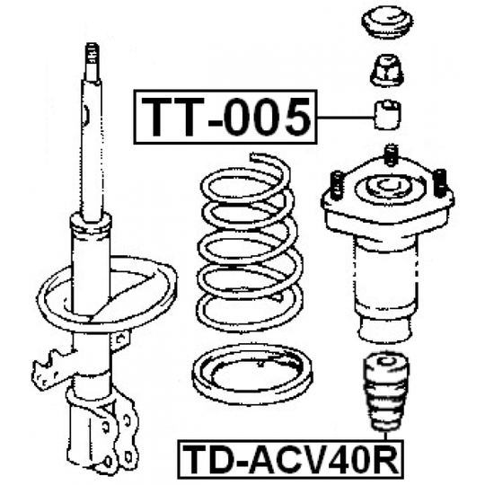 TD-ACV40R - Rubber Buffer, suspension 