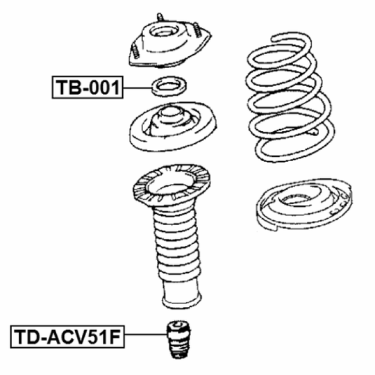 TD-ACV51F - Vaimennuskumi, jousitus 