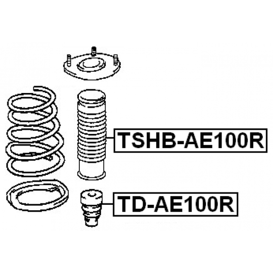 TD-AE100R - Rubber Buffer, suspension 