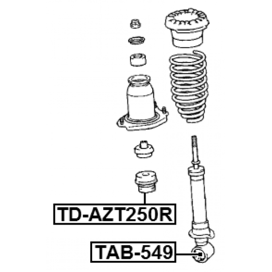TD-AZT250R - Vaimennuskumi, jousitus 