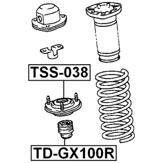 TD-GX100R - Vaimennuskumi, jousitus 