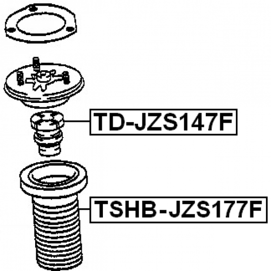 TD-JZS147F - Gummibuffert, fjädring 