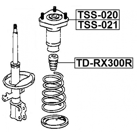 TD-RX300R - Rubber Buffer, suspension 