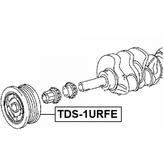 TDS-1URFE - Belt Pulley, crankshaft 