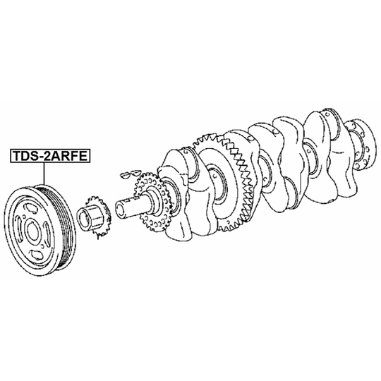 TDS-2ARFE - Belt Pulley, crankshaft 