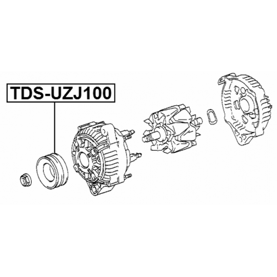 TDS-UZJ100 - Pulley, alternator 