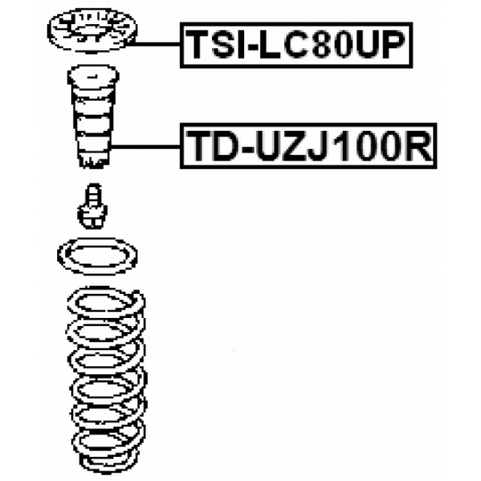 TD-UZJ100R - Rubber Buffer, suspension 